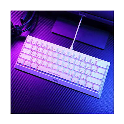 Marvo HECATE 61R klawiatura przewodowa (USB) US, biała mechaniczna