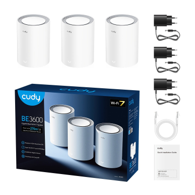 Router M3600 System WiFi Mesh BE3600 Gigabit Dual Band Wi-Fi 7 Mesh Solution 3-Pak