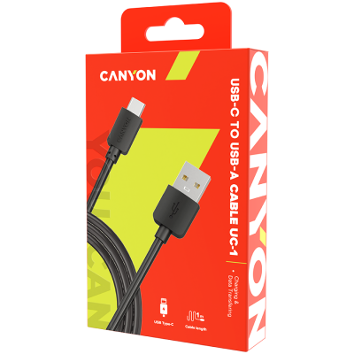 Canyon UC‑1 – kabel USB‑C, 1 m (czarny)