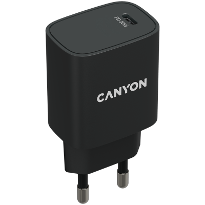 Canyon H‑20 PD – ładowarka sieciowa USB‑C 20 W Power Delivery (czarna)