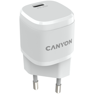 CANYON Ładowarka sieciowa H-20-05 PD 20W USB-C Biała