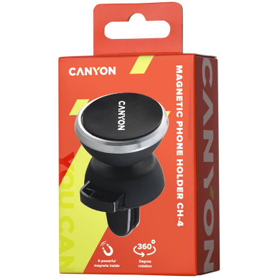 CANYON Uchywyt na telefon CH-4 Vent Magnetyczny Czarny
