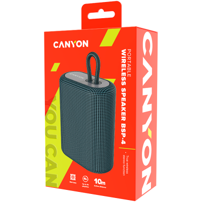 CANYON Głośnik Bluetooth BSP-4 5W Radio FM Szary