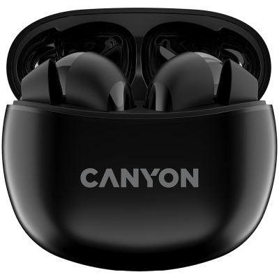 CANYON Słuchawki dokanałowe TWS-5 Etui Czarne