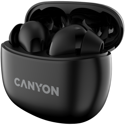CANYON Słuchawki dokanałowe TWS-5 Etui Czarne