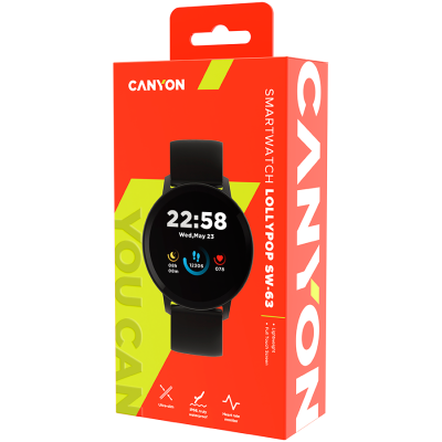 CANYON Smartwatch Lollypop SW-63 Czarny
