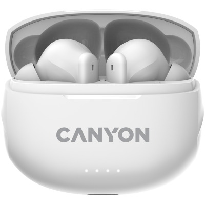 CANYON Słuchawki dokanałowe TWS-8  ENC Białe