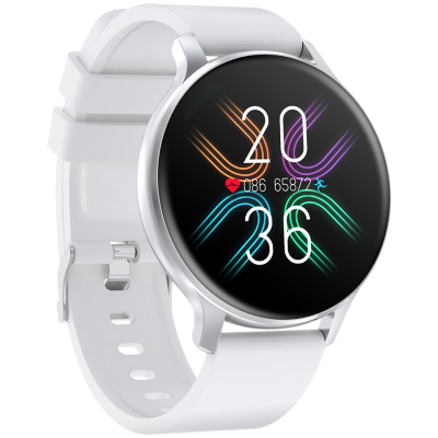 Canyon Badian SW‑68 – smartwatch z funkcjami zdrowotnymi (srebrno‑biały)