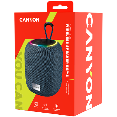 CANYON Głośnik Bluetooth BSP-8 10W Szary