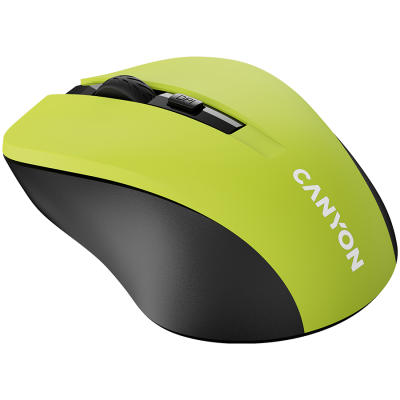 Canyon MW‑1 – bezprzewodowa mysz optyczna 2.4 GHz, 4 przyciski (żółta)