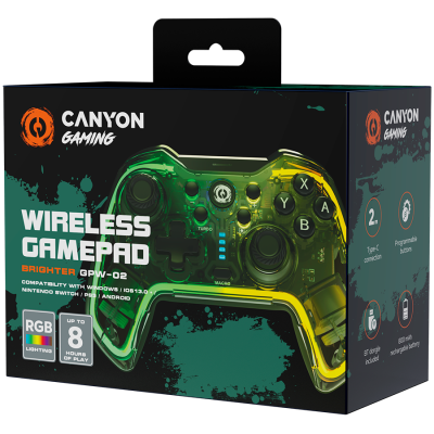 Canyon GP‑W02 – bezprzewodowy kontroler Bluetooth RGB (transparentny)