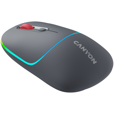 CANYON Mysz bezprzewodowa MW-22 2w1 RGB Szara