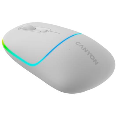 CANYON Mysz bezprzewodowa MW-22 2w1 RGB Biała