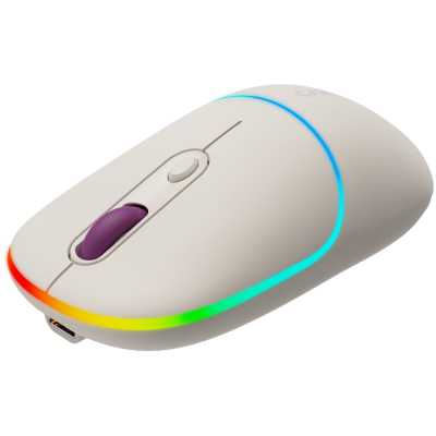 CANYON Mysz bezprzewodowa MW-22 2w1 RGB Beżowa