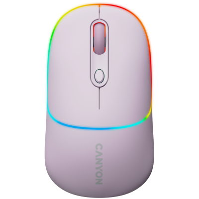 CANYON Mysz bezprzewodowa MW-22 2w1 RGB Różowa