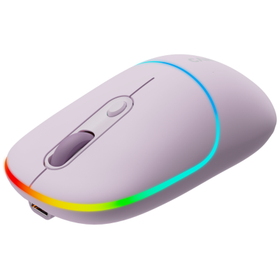 CANYON Mysz bezprzewodowa MW-22 2w1 RGB Różowa