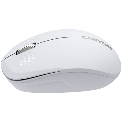 Canyon MW‑04 – bezprzewodowa mysz Bluetooth/2.4 GHz, 3 przyciski (biała)