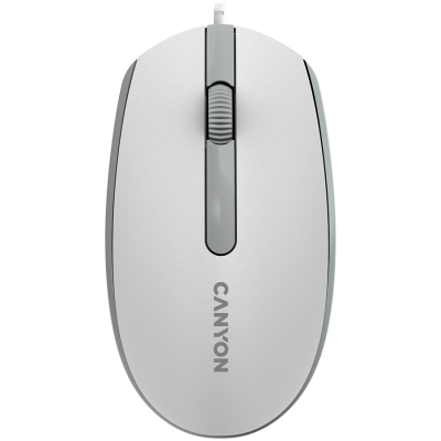 Canyon M‑10 – przewodowa mysz optyczna Biało-szara