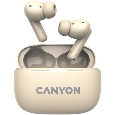 CANYON Słuchawki dokanałowe OnGo 10 ANC i ENC Beżowe