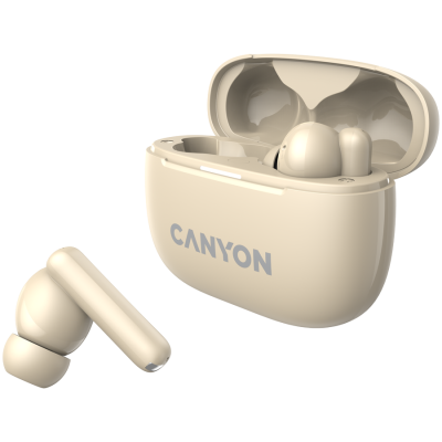CANYON Słuchawki dokanałowe OnGo 10 ANC i ENC Beżowe