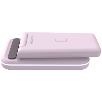 Canyon WS‑304 – składana ładowarka bezprzewodowa 3‑w‑1 (Iced Pink)