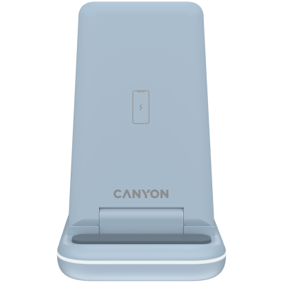 Canyon WS‑304 – składana ładowarka bezprzewodowa 3‑w‑1 Niebieska