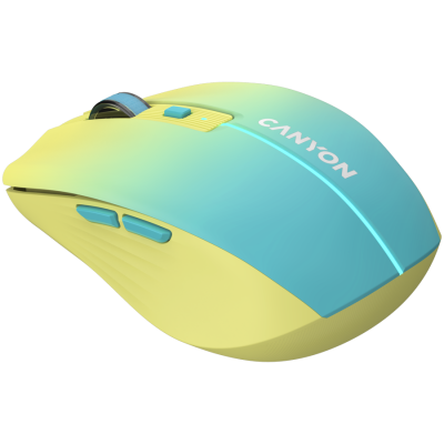 CANYON Mysz bezprzewodowa MW-44 Ładowanie USB-C Żółto - Niebieska
