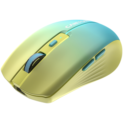 CANYON Mysz bezprzewodowa MW-44 Ładowanie USB-C Żółto - Niebieska