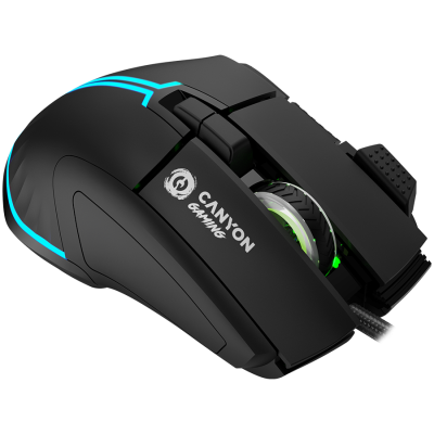CANYON Mysz gamingowa Fortnax GM-636 RGB 9 Przyc. Przew. Czarna