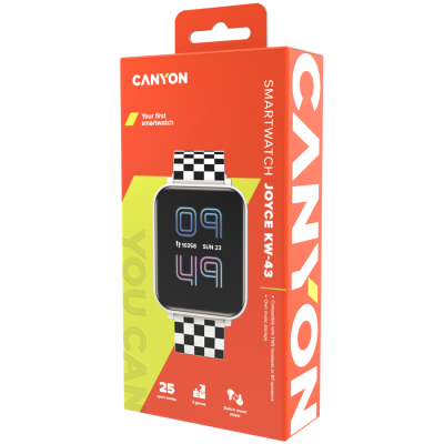 CANYON Smartwatch dla dzieci Joyce KW-43 DUAL BT Music Biały