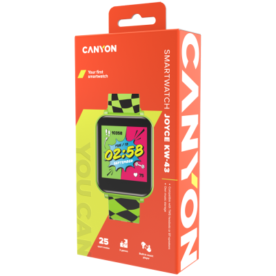 CANYON Smartwatch dla dzieci Joyce KW-43 DUAL BT Music Zielony