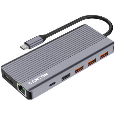 CANYON HUB DS-16 13 w 1 4k USB-C Szary