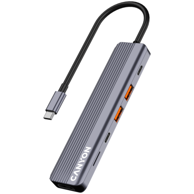CANYON HUB DS-17 6 w 1 4k USB-C Szary