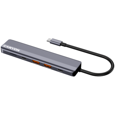 CANYON HUB DS-17 6 w 1 4k USB-C Szary