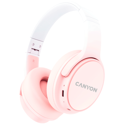 CANYON Słuchawki nauszne OnRiff 4 Bezprzewodowe Różowe