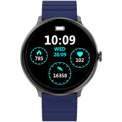 Canyon Jacky SW‑69 – smartwatch (niebiesko‑żółty, CNS‑SW69BL)
