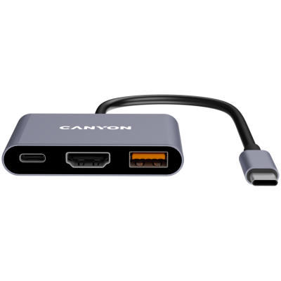 CANYON HUB DS-4 3 w 1 USB-C Szary