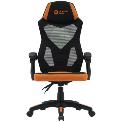 Canyon Flow MCH01 – fotel gamingowy Mesh czarno‑pomarańczowy
