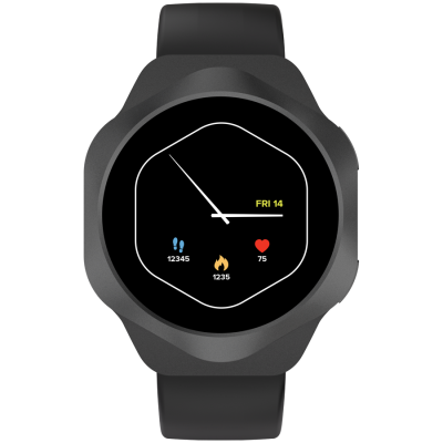 Canyon Hexagon SW‑88 – smartwatch z rozmowami Bluetooth (czarny)