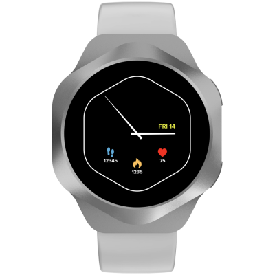 Canyon Hexagon SW‑88 – smartwatch z rozmowami Bluetooth (srebrny)