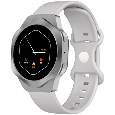 Canyon Hexagon SW‑88 – smartwatch z rozmowami Bluetooth (srebrny)