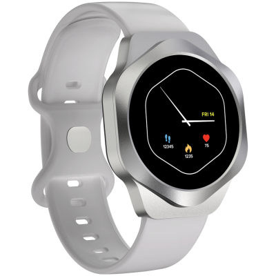Canyon Hexagon SW‑88 – smartwatch z rozmowami Bluetooth (srebrny)