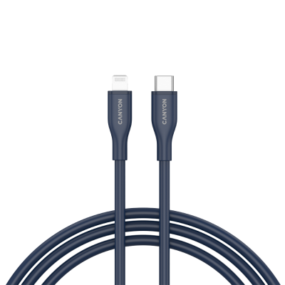 CANYON Kabel CLNM60 C-L 60W MFI 1m Silikonowy Niebieski