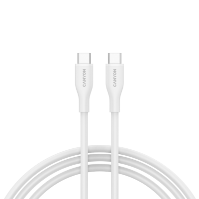CANYON Kabel CC60SC10 C-C 60W 1m Silikonowy Biały