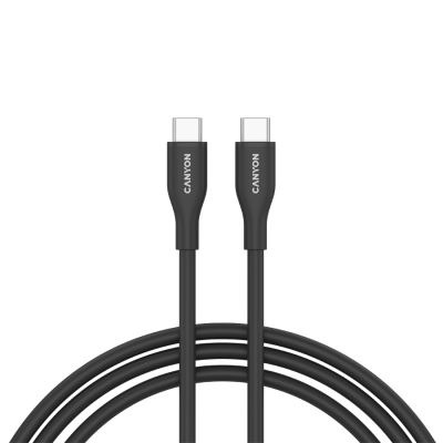 Canyon CC60SC10 – kabel USB‑C do USB‑C 60 W 1 m Silikonowy Czarny