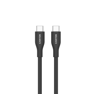 Canyon CC60SC10 – kabel USB‑C do USB‑C 60 W 1 m Silikonowy Czarny