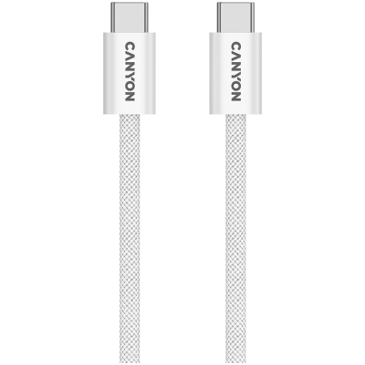 CANYON Kabel OnWire 60MG C-C 60W Magnes w oplocie 1m Biały