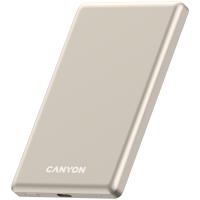 CANYON Powerbank OnPower 505 slim Magsafe 5000 mAh PD20W Beżowy