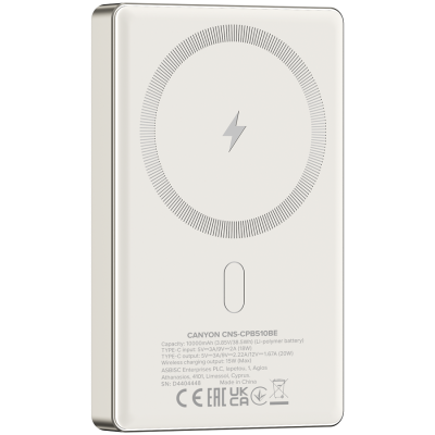 Canyon PB‑510 – powerbank 10000 mAh z szybkim ładowaniem