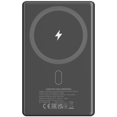 Canyon PB‑510 – powerbank 10000 mAh z szybkim ładowaniem Beżowy